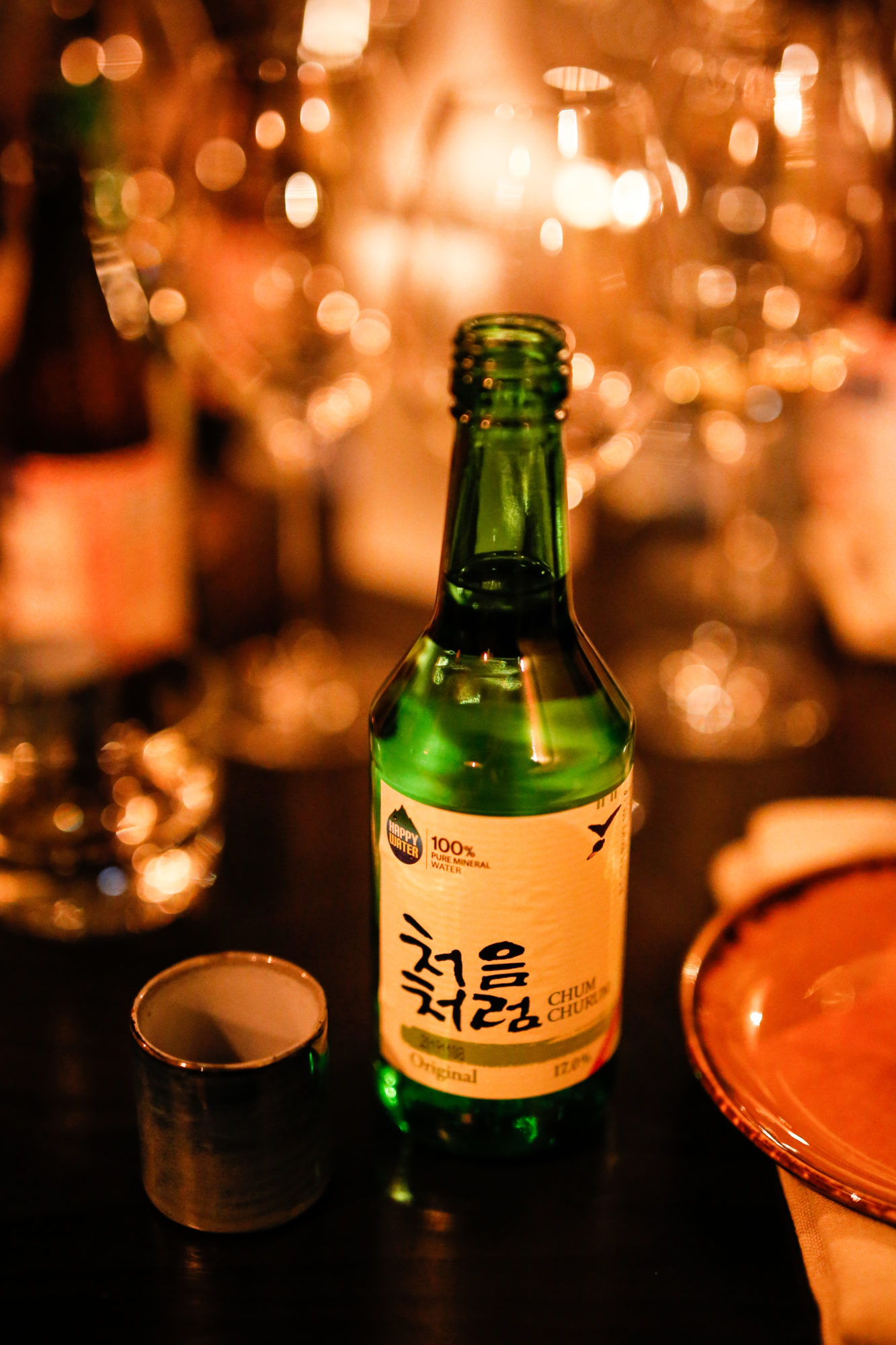 Soju kuuluu korealaiseen illalliseen