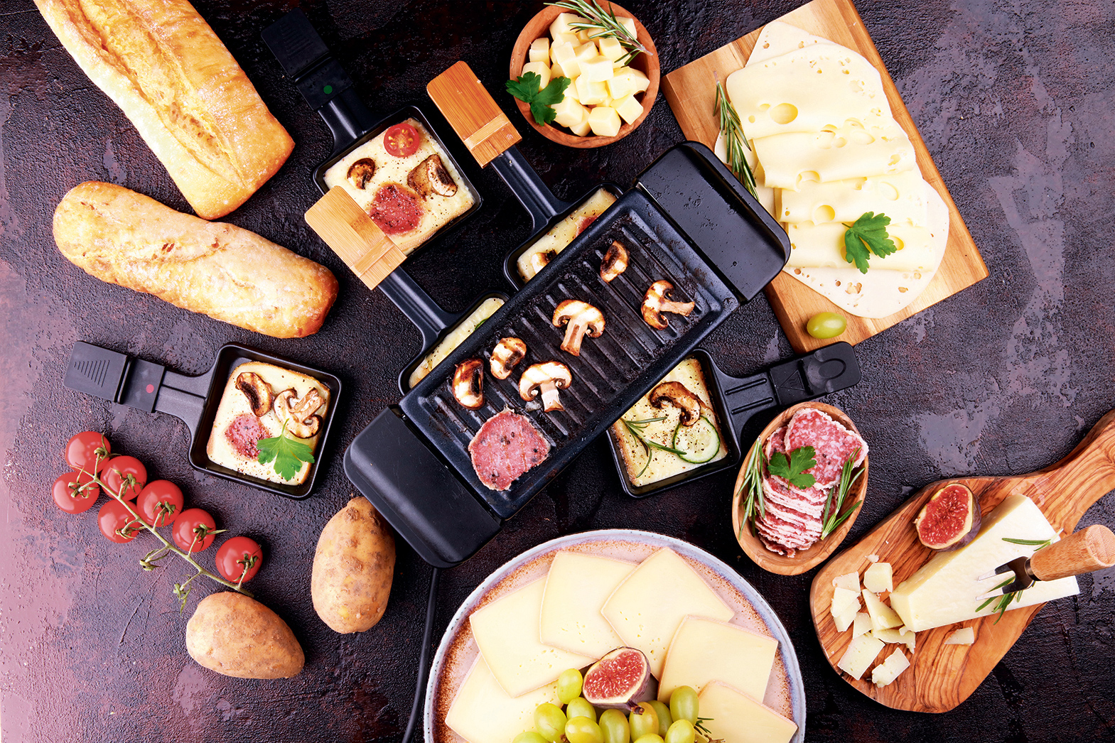 Raclette takaa sulavat ja vaivattomat ruokahetket ympäri vuoden
