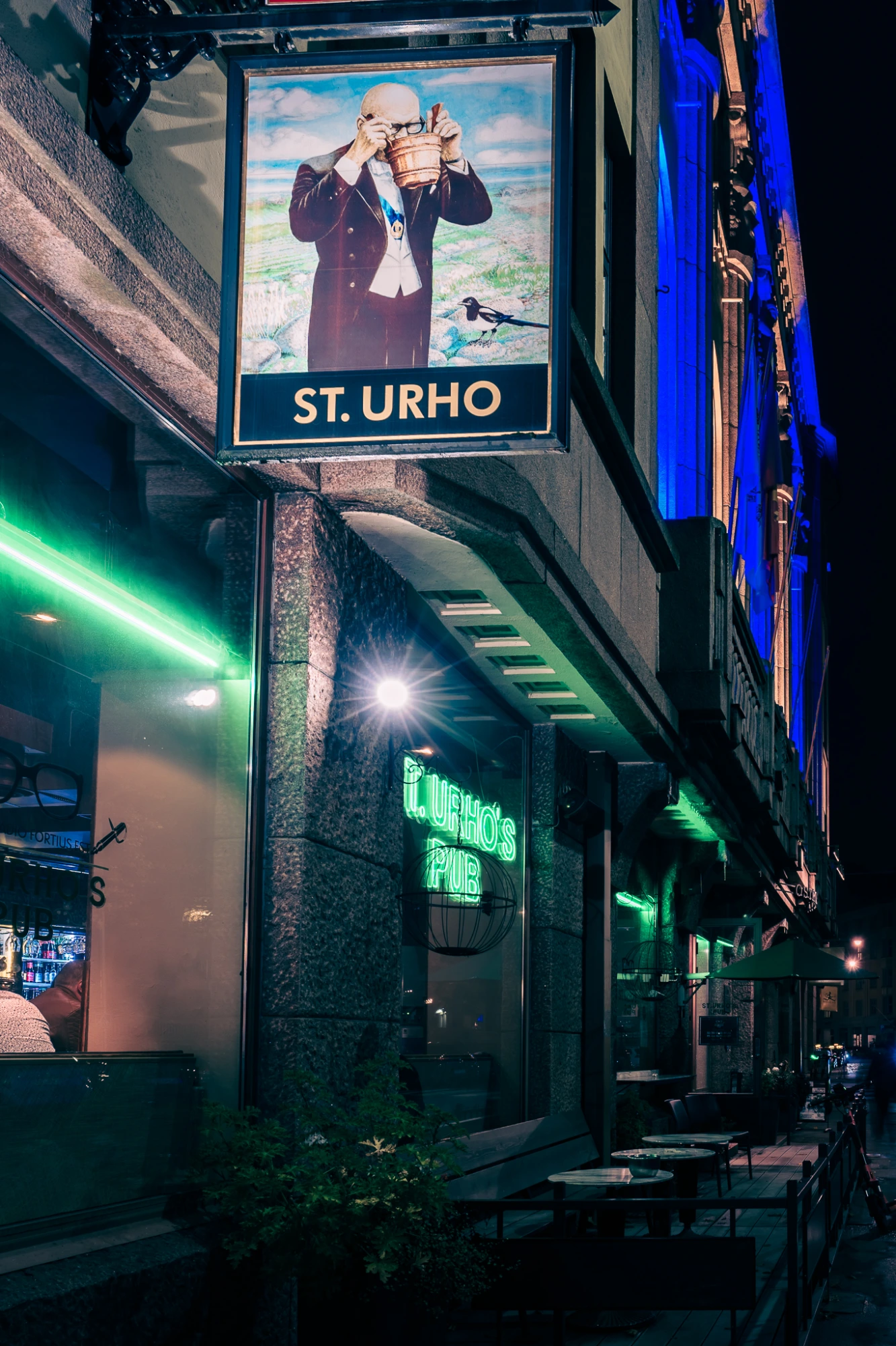 st urho's pub ulkoa urkki valo