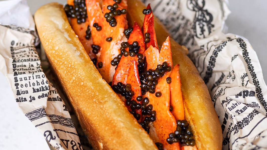 finland caviar hummer dog hot dog